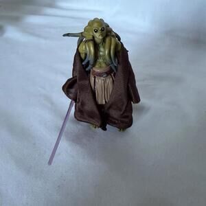 Star Wars Kit Fisto Jedi 3.75” Action Figure Hasbro Nautolan w/ Saber